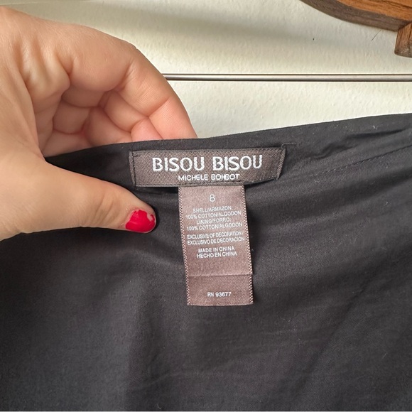 Bisou Bisou Vintage Y2K Whimsygoth Black Lace Ruffle A-Line Skirt 8 - Picture 4 of 4